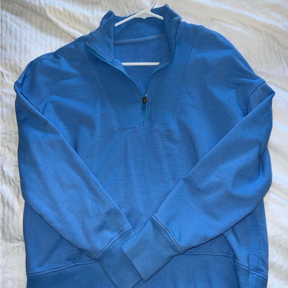 RBX Blue Quarter-Zip Pullover Sweater